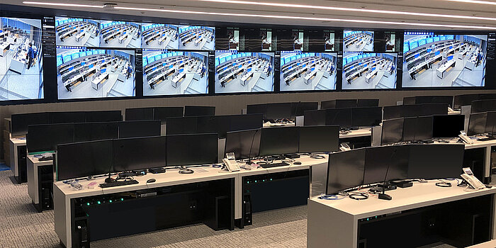 IP Decoder Boxes and FlexScan Monitors installed at KDDI's Network Service Operations Centre