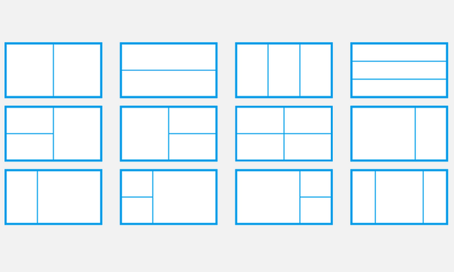 12 predefined layouts